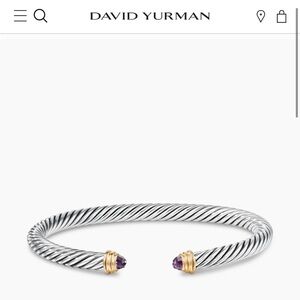 David Yurman Classic Cable Bracelet 5mm Amethyst